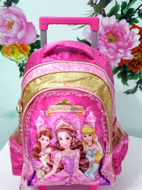 mochila princesa de rodinha